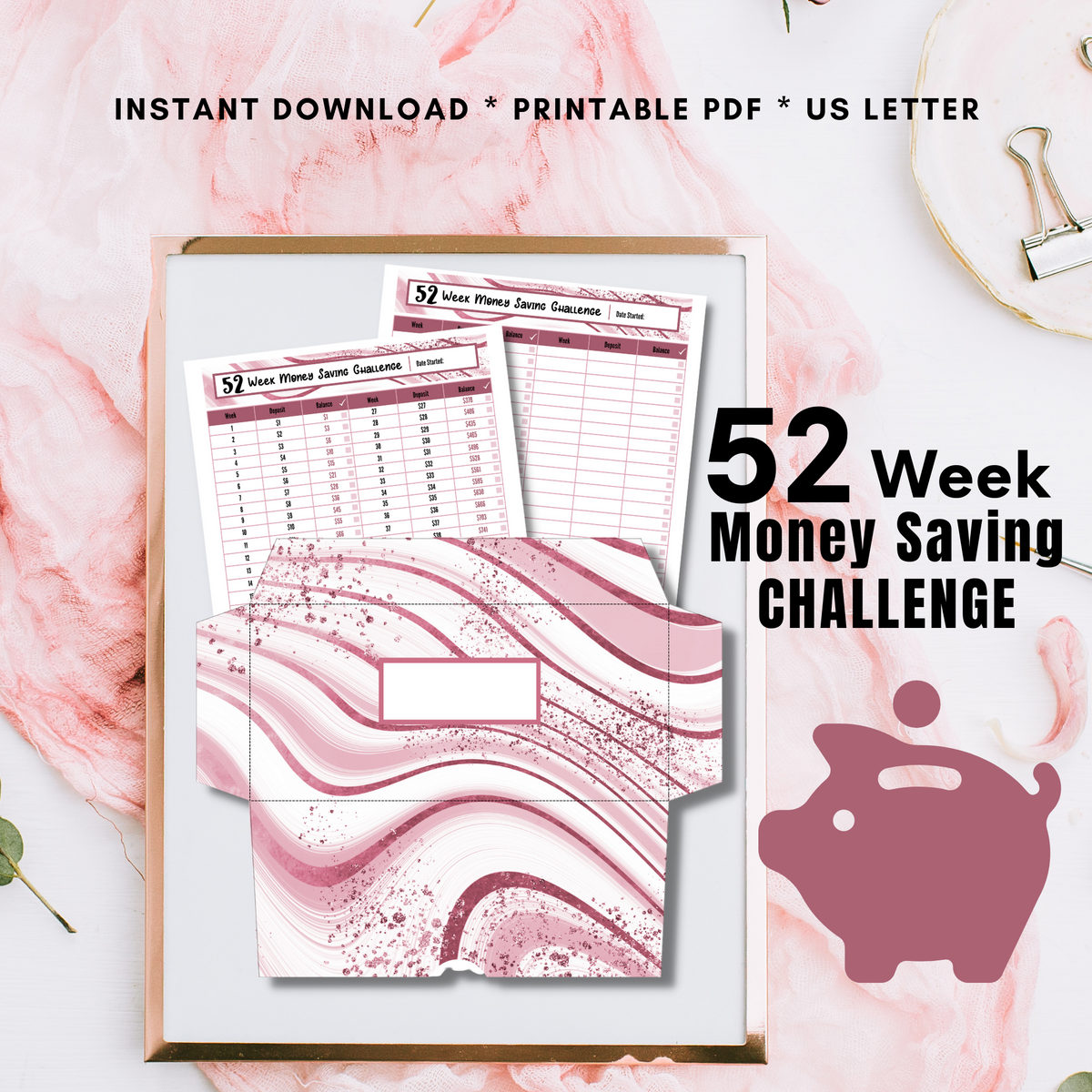 Creative Money Saving Challenge Binder 52 Weeks Savings Challenge