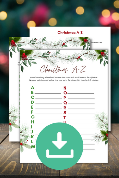 Printable Christmas A-to-Z Game - Forest Rose Creative