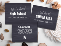 First Day of School Signs 2024-2025 - Chalkboard