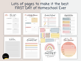 Boho Printable First Day of Homeschool Planner