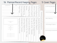 Printable Homeschool Portfolio pages - Portfolio - Homeschool planner pages - Homeschool Portfolio Binder