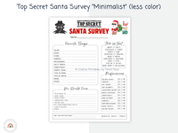 Printable Secret Santa Survey