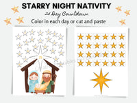Starry Night Nativity Advent Activity and Bible Reading Plan