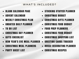 What's Included in the Undated Christmas Planner Printable
