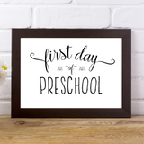 Modern First and Last Day of Preschool Signs - 2021-2022 - Forest Rose Creative