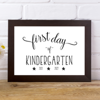 Modern First and Last Day of Kindergarten Signs - 2021-2022 - Forest Rose Creative