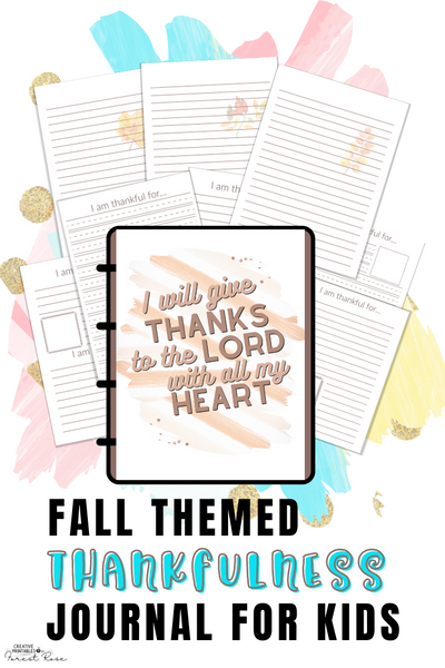 Fall Themed Thankfulness Journal Pages for Kids - Forest Rose Creative