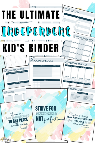 Ultimate Independent Kid's Planner Binder - Forest Rose Creative