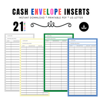 Simple Printable Cash Envelope Inserts - Forest Rose Creative