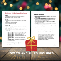 Christmas Gift Exchange Dice Game - Forest Rose Creative