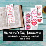 Valentine's Day Bookmarks - Forest Rose Creative