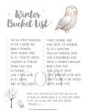 Intentional Family Fun Winter Bucket List - Forest Rose Creative
