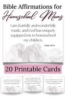 Printable Bible Affirmations for Homeschool Moms