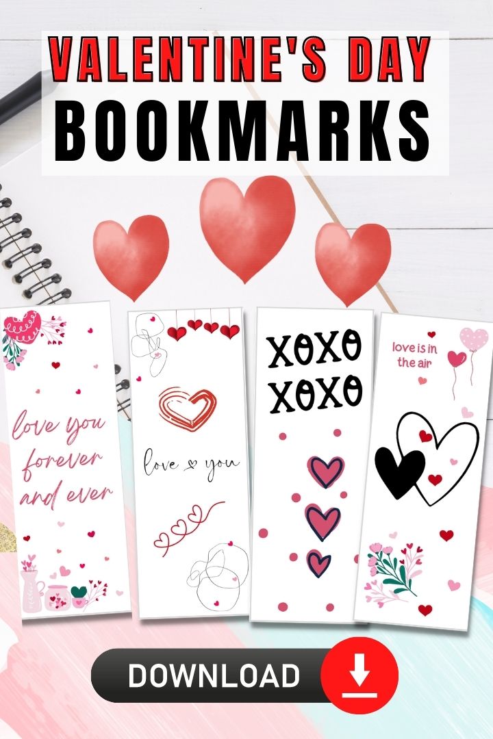Printable Valentine's Day Bookmarks – Forest Rose Creative printable-valentine-s-day-bookmarks-forest-rose-creative