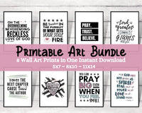 Printable Christian Wall Art Bundle 5x7, 8x10, 11x14 - Forest Rose Creative