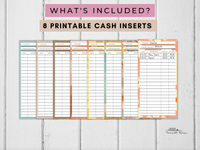 RETRO Printable Cash Envelope Inserts